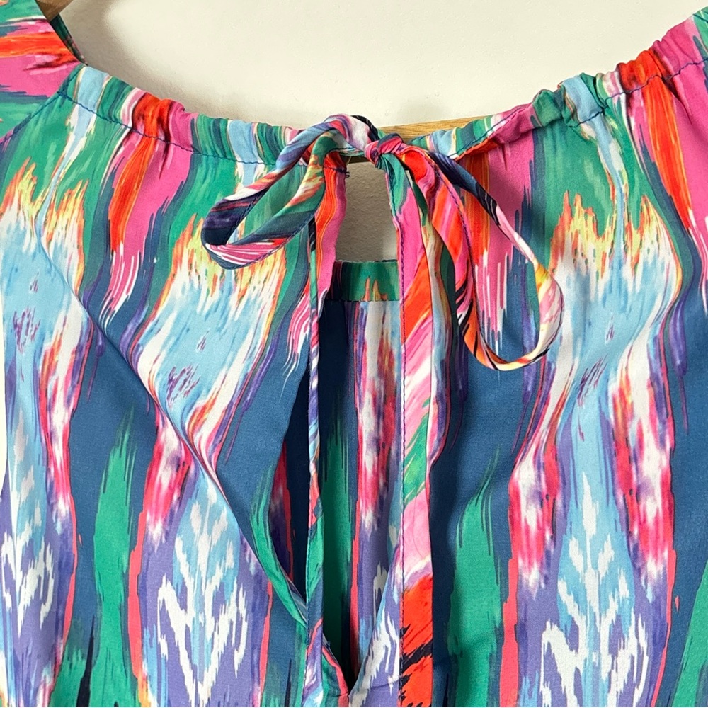 Athleta Martinique Ikat Colorful Midi Dress Size XXS 2XS/XS *K3 - Picture 13 of 15